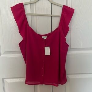 Barbie pink crepe tank